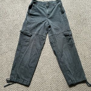 Old Navy Women's Black Wide Leg Cargo Pants